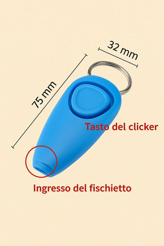 Fischietto e Clicker 2 - in - 1 per l'Addestramento del Cane - AmiciFidati