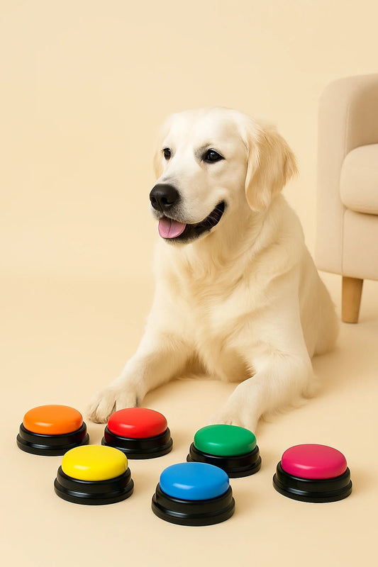 Pulsanti Parlanti per Addestramento Cani e Gatti – Set Registrabile con Luci per Giochi Interattivi - AmiciFidati