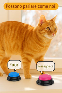 Pulsanti Parlanti per Addestramento Cani e Gatti β Set Registrabile con Luci per Giochi Interattivi - AmiciFidati