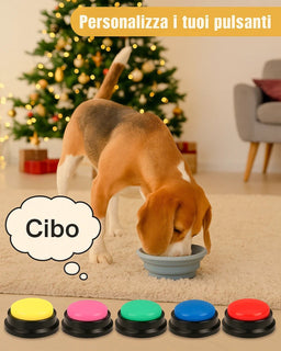 Pulsanti Parlanti per Addestramento Cani e Gatti β Set Registrabile con Luci per Giochi Interattivi - AmiciFidati