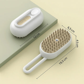 Spazzola a Vapore 3 - in - 1 per Cani e Gatti – Rimuovi Pelo, Massaggia e Idrata con Vapore | Ricaricabile USB - AmiciFidati