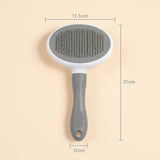 Spazzola Rimuovi Pelo per Cani e Gatti β Pettine Massaggiante con Pulsante Clean - Up | Inox, Ergonomica, Anti Grovigli - AmiciFidati