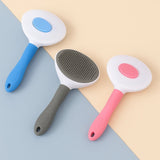 Spazzola Rimuovi Pelo per Cani e Gatti β Pettine Massaggiante con Pulsante Clean - Up | Inox, Ergonomica, Anti Grovigli - AmiciFidati