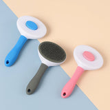 Spazzola Rimuovi Pelo per Cani e Gatti β Pettine Massaggiante con Pulsante Clean - Up | Inox, Ergonomica, Anti Grovigli - AmiciFidati