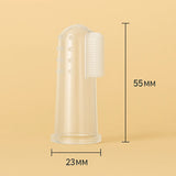 Spazzolino in silicone per denti di cani e gatti con misure visibili, pratico e sicuro