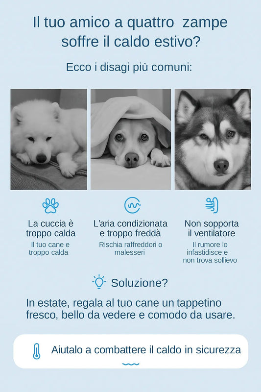 Tappetino Refrigerante Estivo per Cani e Gatti – Rinfrescante ad Acqua, Antiscivolo e Resistente - AmiciFidati