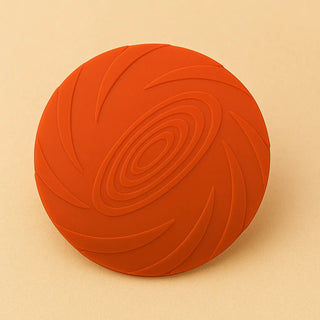 Frisbee rosso in gomma per cani, perfetto per giochi all’aperto, addestramento e divertimento