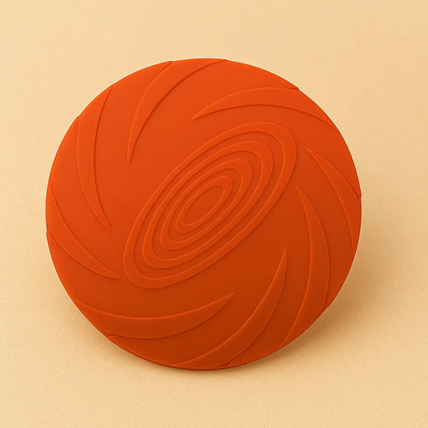Frisbee rosso in gomma per cani, perfetto per giochi all’aperto, addestramento e divertimento