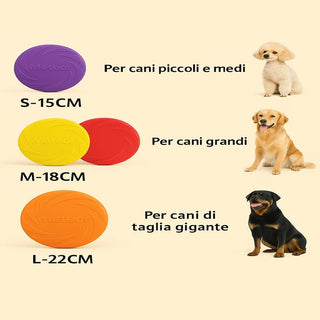 Frisbee Morbido e Resistente per Cani – Gioco da Riporto, Addestramento e Divertimento all'Aperto - AmiciFidati