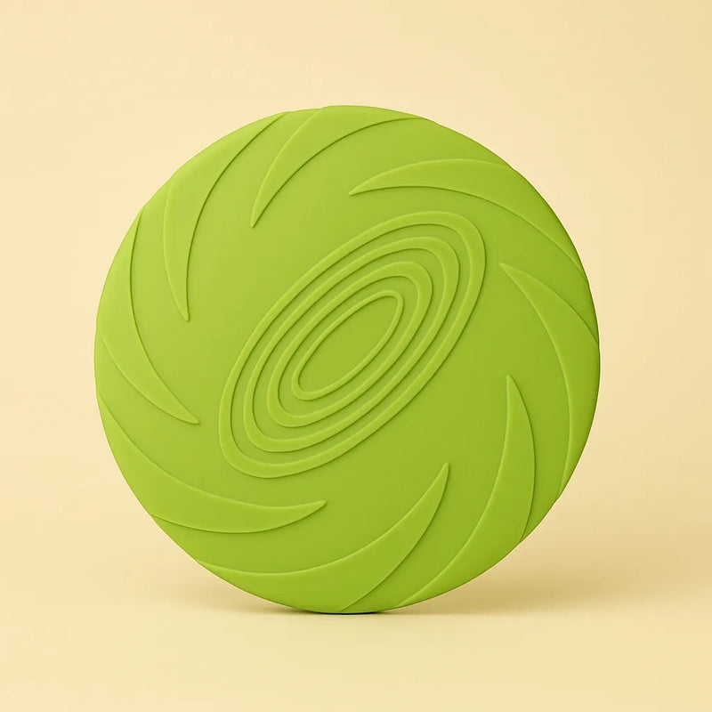Frisbee morbido verde per cani – resistente e sicuro per giochi all’aperto, addestramento e riporto