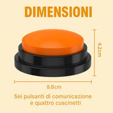 Pulsanti Parlanti per Addestramento Cani e Gatti – Set Registrabile con Luci per Giochi Interattivi - AmiciFidati